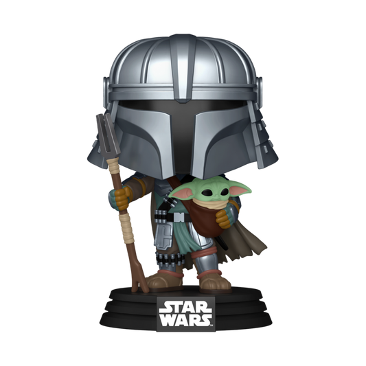 Figura POP Star Wars Impressions Mandalorian with Grogu Exclusive