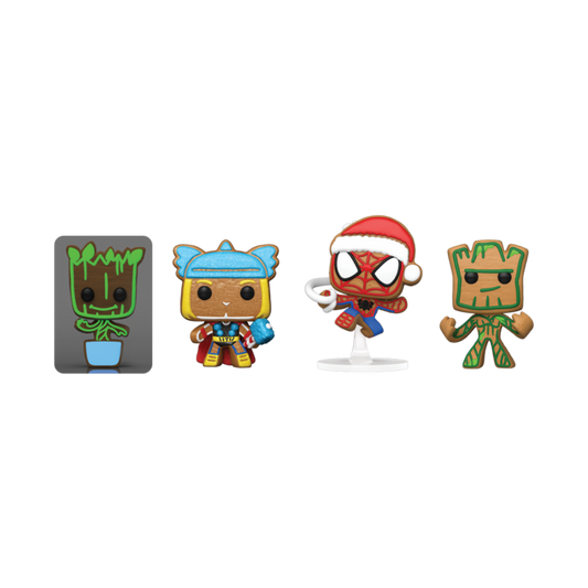 Arbol Navidad con 4 figuras Pocket POP Marvel Tree Holiday Exclusive