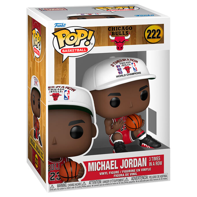 Figura POP NBA Chicago Bulls Michael Jordan 3 Times in a Row