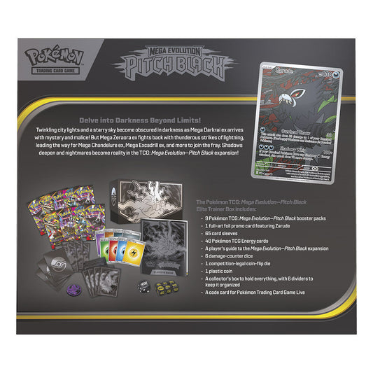Estuche cartas Entrenador Elite Expansion Megaevolucion Oscuridad Absoluta Pokemon Ingles