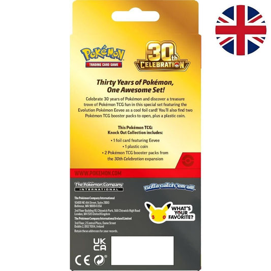 Juego cartas coleccionables Knock Out Collection 30th Aniversario Pokemon Ingles