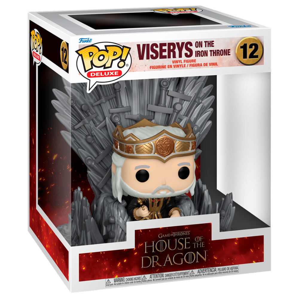 Figura POP Deluxe La Casa del Dragon Viserys on the Iron Throne
