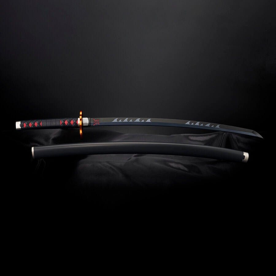 Replica Nichirin Sword Tanjiro Kamado Kyojuro Rengokus Sword Guard Demon Slayer Kimetsu no Yaiba 88cm