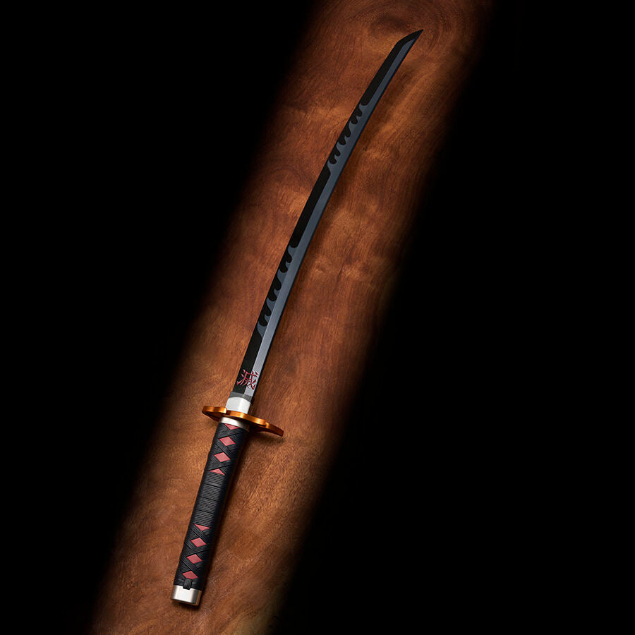 Replica Nichirin Sword Tanjiro Kamado Kyojuro Rengokus Sword Guard Demon Slayer Kimetsu no Yaiba 88cm