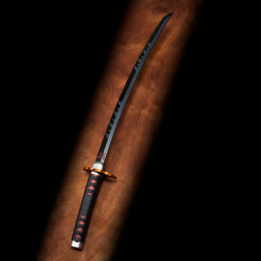 Replica Nichirin Sword Tanjiro Kamado Kyojuro Rengokus Sword Guard Demon Slayer Kimetsu no Yaiba 88cm