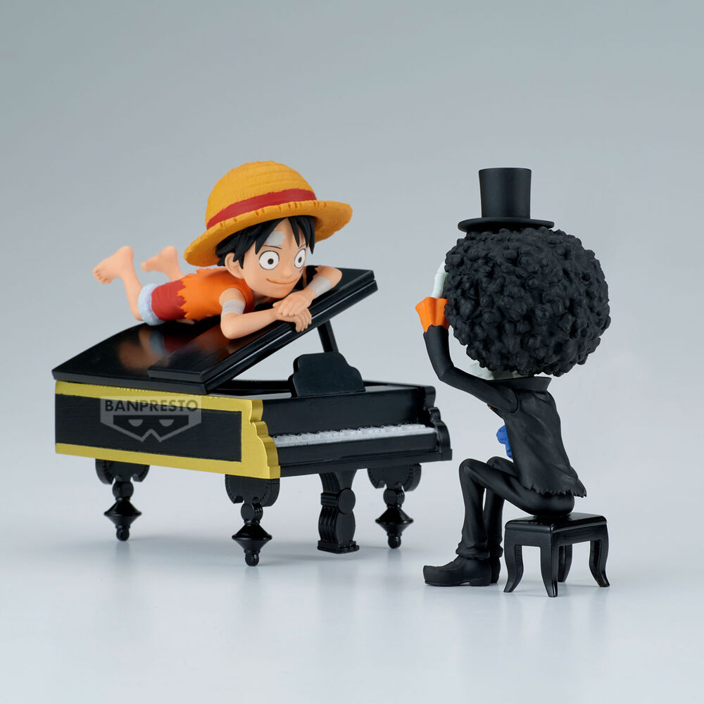 Figura Luffy & Brook Word Collectable Stories One Piece 8cm