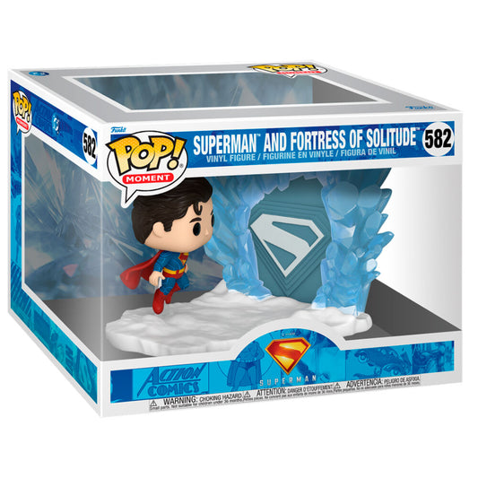 Figura POP Moment DC Comics Superman - Superman and Fortress of Solitude