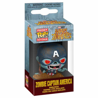 Llavero Pocket POP Marvel - Marvel Zombies Capitan America