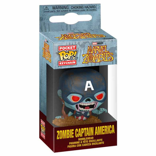 Llavero Pocket POP Marvel - Marvel Zombies Capitan America
