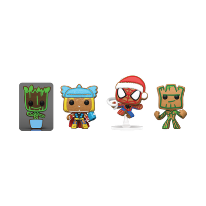 Arbol Navidad con 4 figuras Pocket POP Marvel Tree Holiday Exclusive