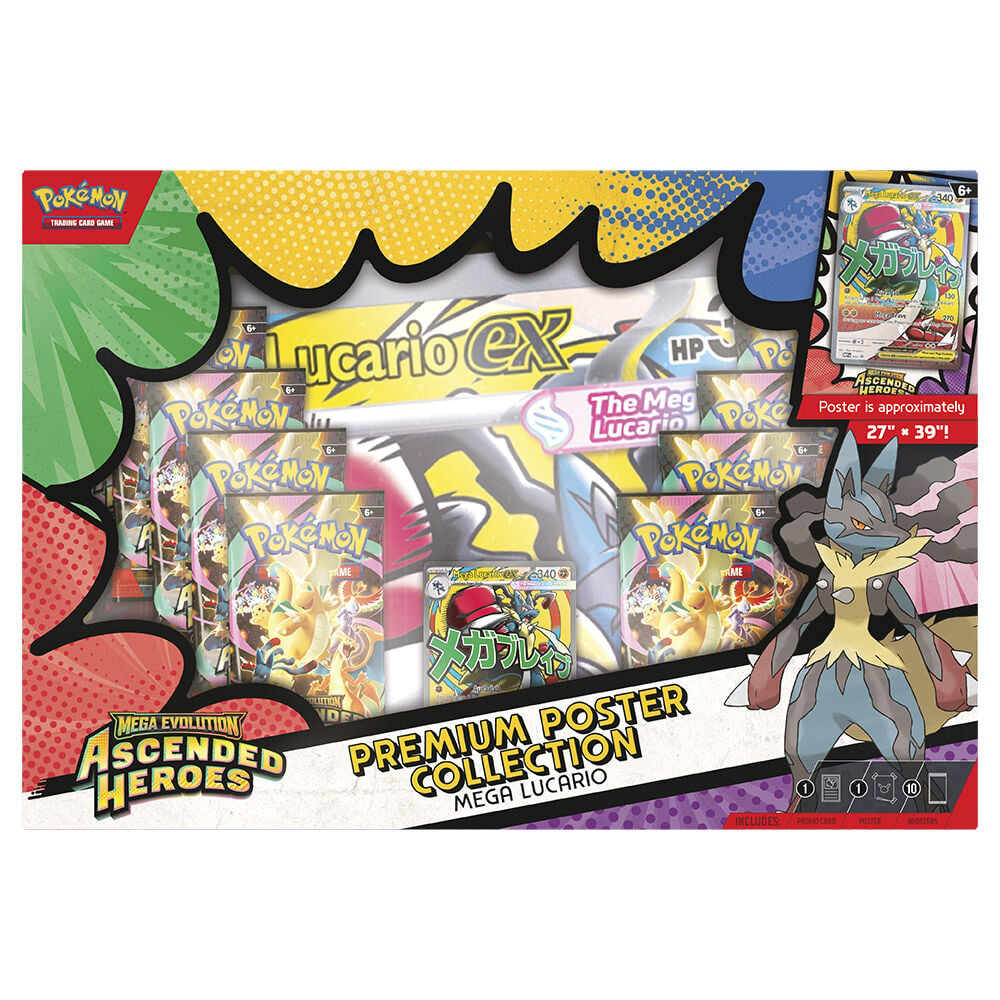 Blister cartas Premium Poster Collection Heroes Ascendentes Pokemon surtido ingles
