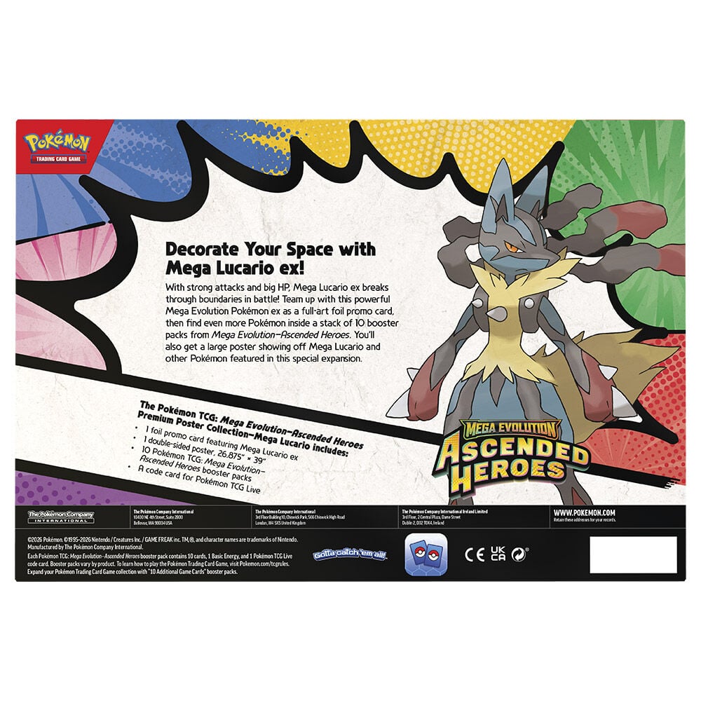 Blister cartas Premium Poster Collection Heroes Ascendentes Pokemon surtido ingles