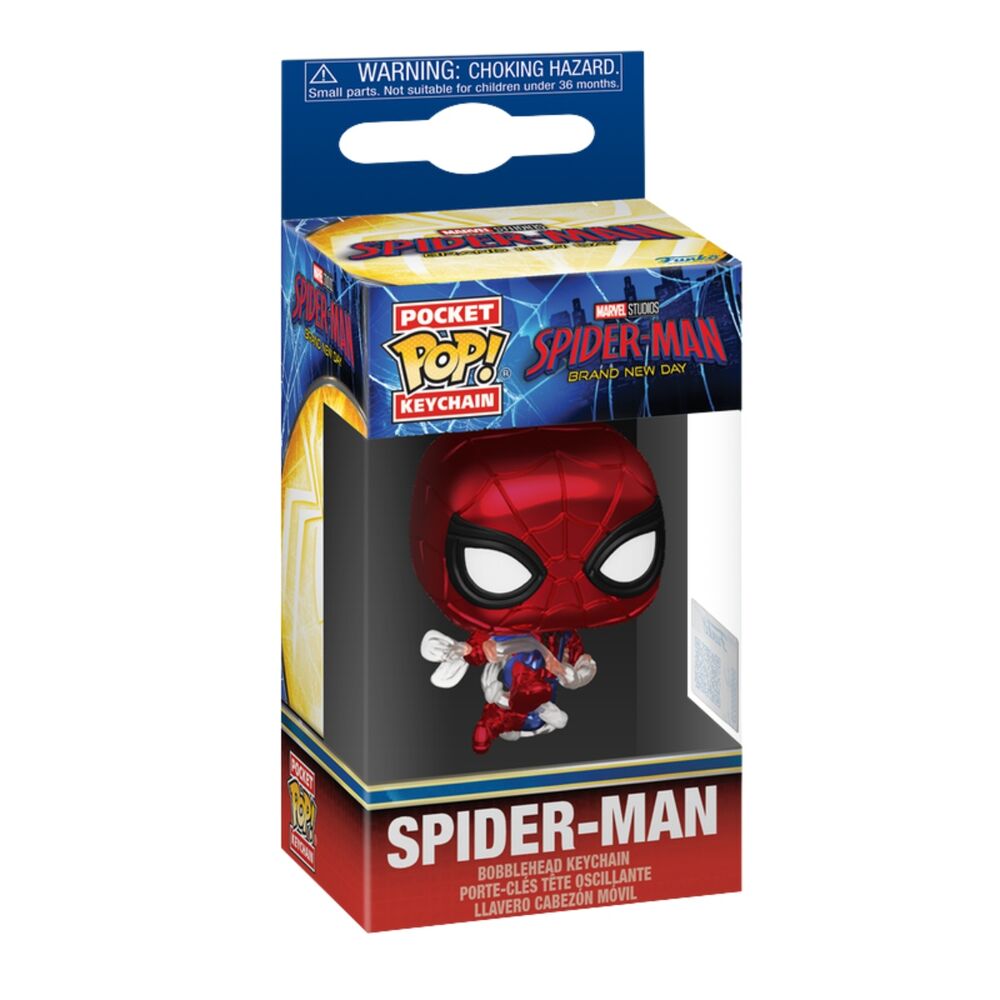 Llavero Pocket POP Marvel Spiderman Brand New Day Spider-Man Metallic