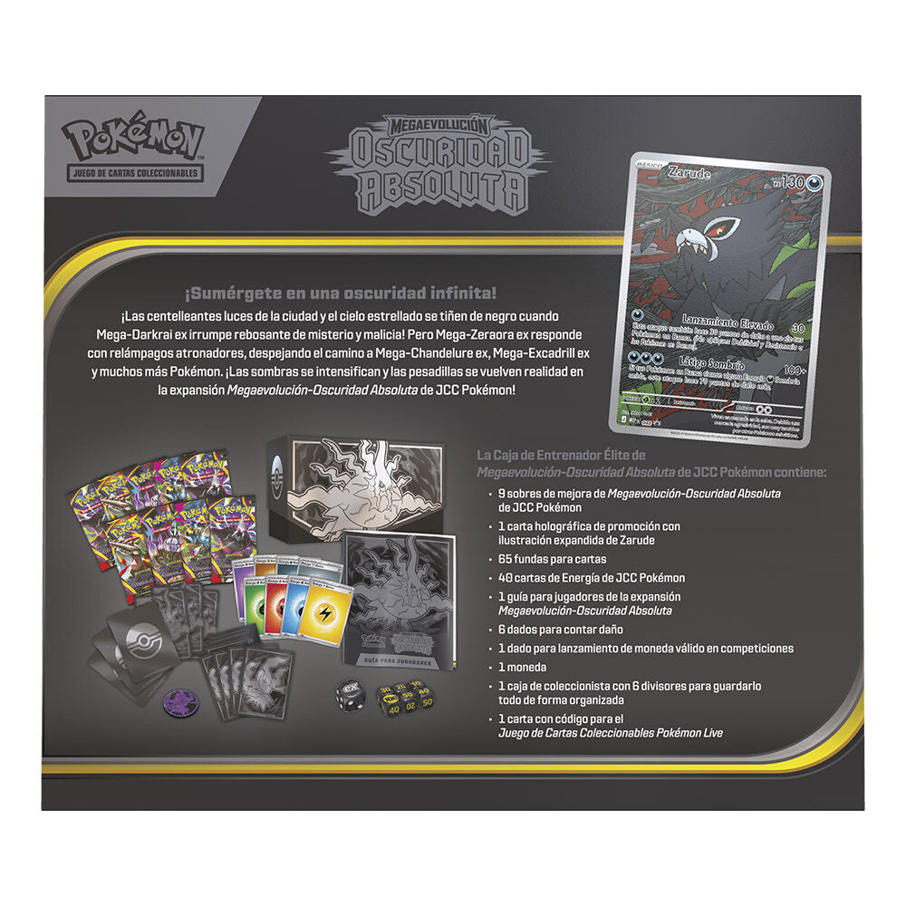 Estuche cartas Entrenador Elite Expansion Megaevolucion Oscuridad Absoluta Pokemon español