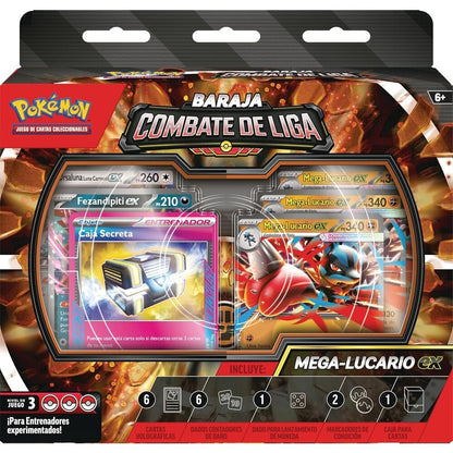 Baraja cartas Combate de Liga de Mega-Lucario ex de JCC Pokemon español