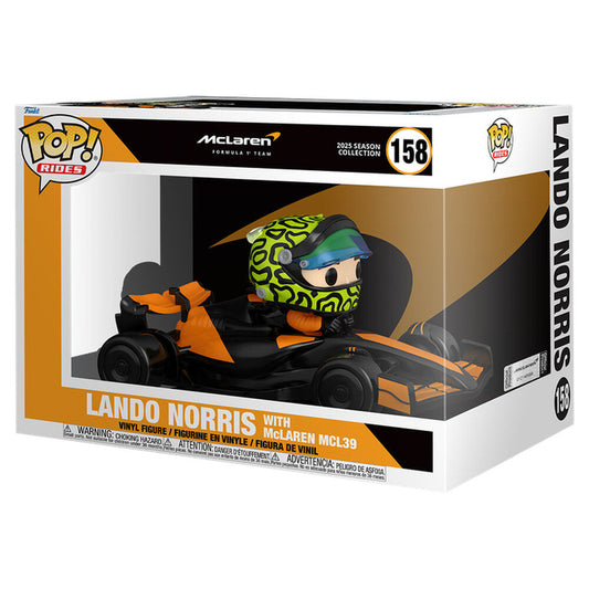 LANZAMIENTO 30/10/2026 | Figura POP Rides Super Deluxe Racing DMcLaren Lando Norris with McLaren MCL39
