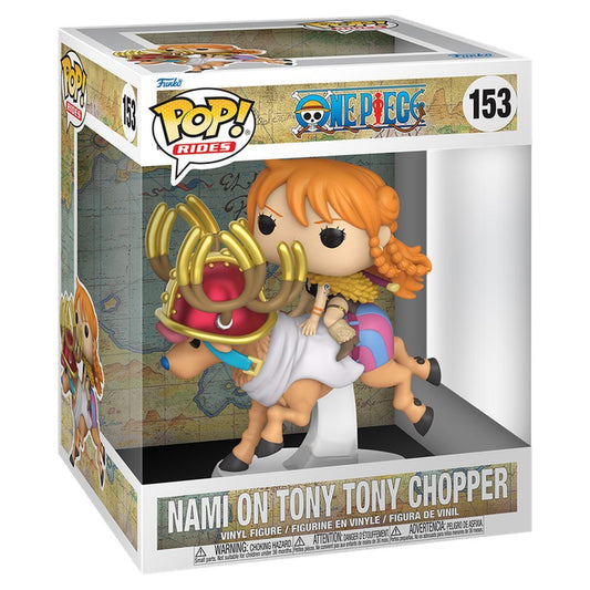 LANZAMIENTO 30/11/2026 | Figura POP Rides Deluxe One Piece Nami on Tony Tony Chopper